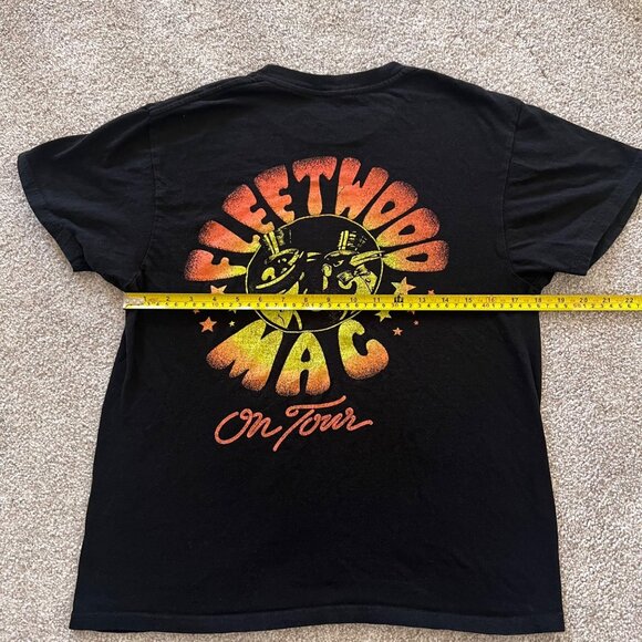 Fleetwood Mac On Tour Black Bandtee with Orange & Yellow Graphic Print M - Picture 5 of 5